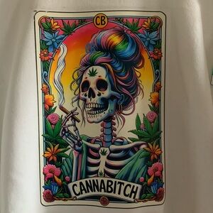“Cannabitch” Funny Sweat Shirt NWT Gilden XL